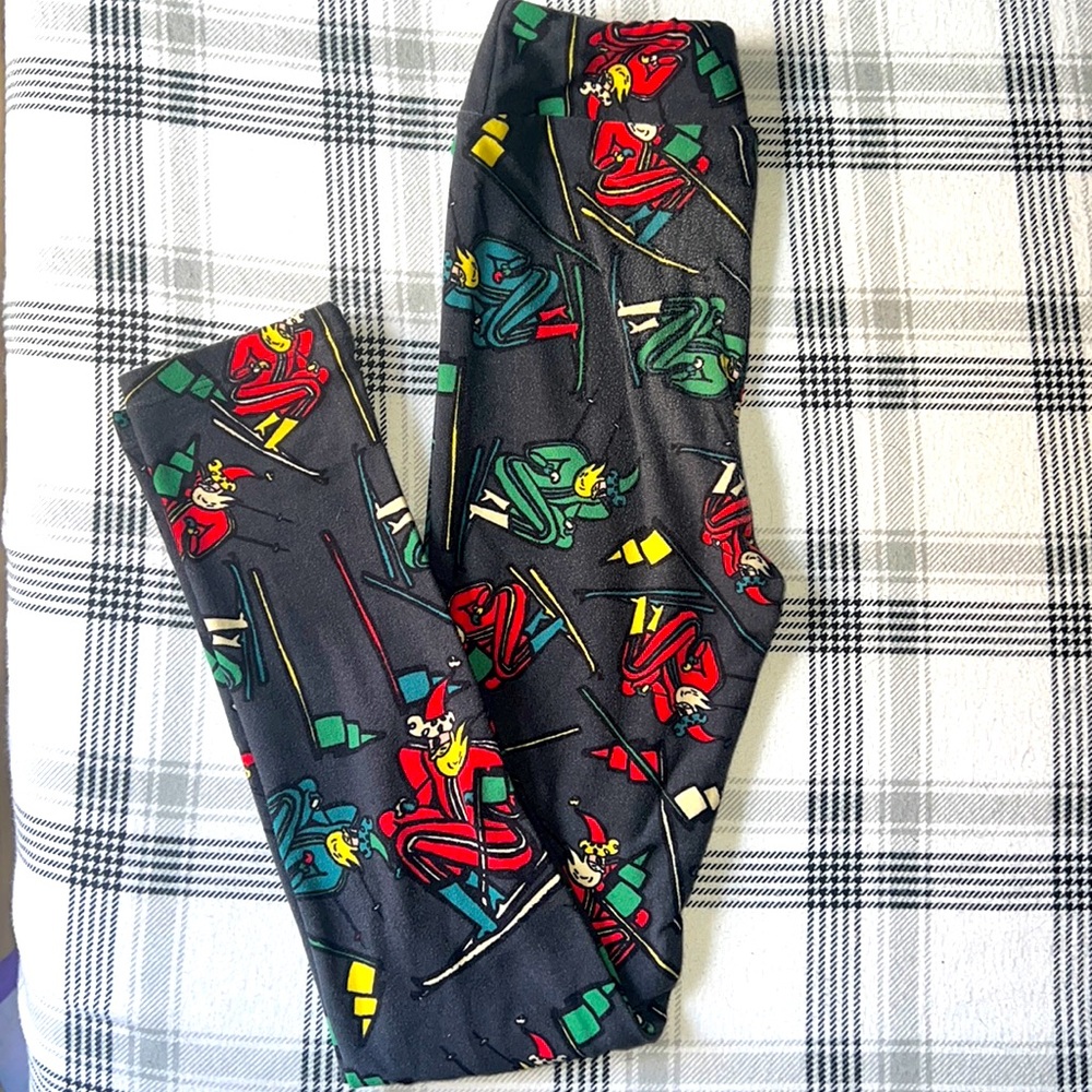 LuLaRoe Kids Christmas Legging L/Xl